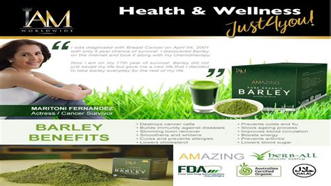 I Am Amazing Pure Organic Young Barley Benefits By I Am Worldwide Youtube