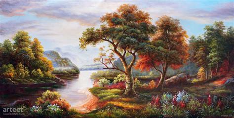 Landscape Artwork Oil Painting Scenery By Arteet 12
