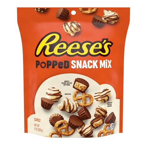 Reeses Popped Snack Mix 8 Oz