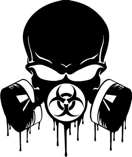 Buy Biohazard Respirator Skull Vinyl Decal Sticker Bumper Car Truck