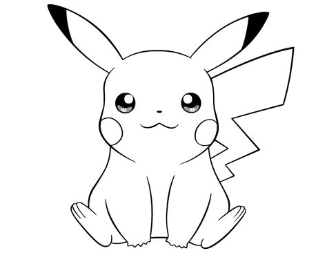 Pikachu Coloring Pages Cute 애니메이션 캐릭터 피카츄 그림