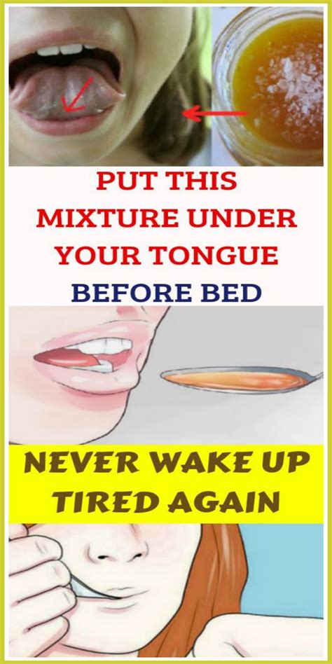 Put This Mixture Under Your Tongue Before Bed And Never Wake Up Tired