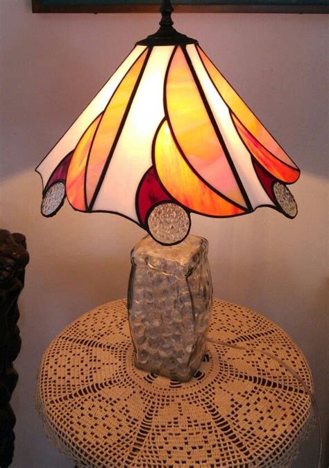 Stained Glass Lamp Shade And Old Liquor Bottle With Marbles Made By Creative Glass Works Rsa