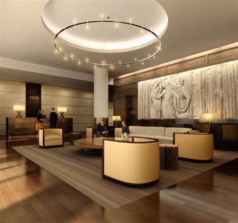 Luxury Hotel Lobby Interior Design With Unique Chairs Design
