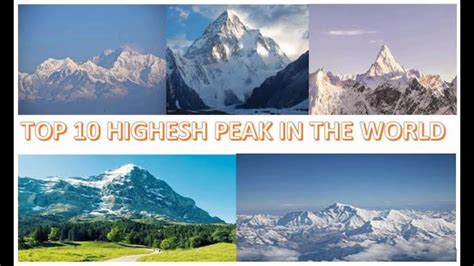 Top 10 Highest Mountain Peaks In The World Youtube