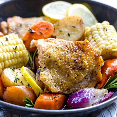 Leftovers freeze well for later. Slow Cooker Chicken Thighs with Vegetables - Jessica Gavin ...
