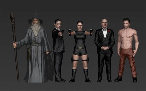 Famous Tv Characters Ready For Full Color 3d Printing V2 3d Model 3d