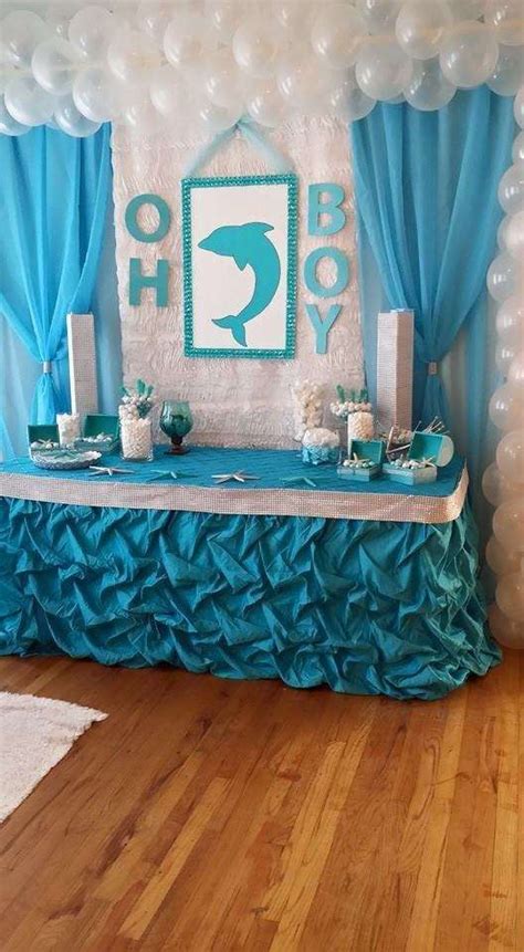 Turtle themed baby shower decorations. dolphins Baby Shower Party Ideas | Photo 8 of 16 | Turtle ...
