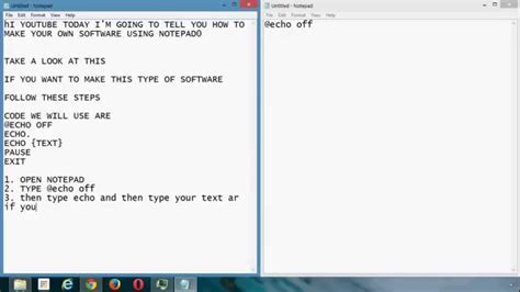 How To Make Your Own Software Using Notepad Youtube