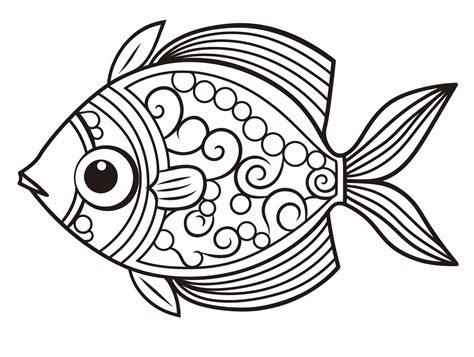 Mesmerizing Fish Details To Color Coloring Page