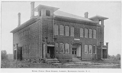 Rural Public High School Liberty Randolph County Nc Old School