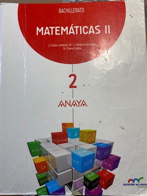 Libro Matemáticas Segundo De Bachillerato De Segunda Mano Por 20 Eur En