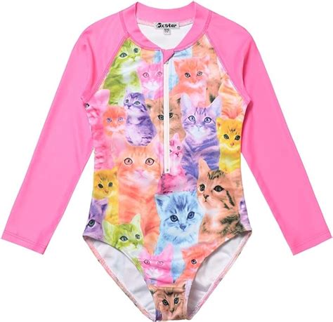 Jxstar Girls Rash Guard One Piece Mermaidunicorn Swimsuit