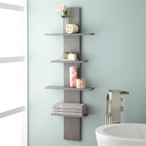 It's a practical and streamlined way to add storage space for shampoos and soaps, without taking away elbow room. Wulan Hanging Bathroom Shelf - Four Shelves - Bathroom