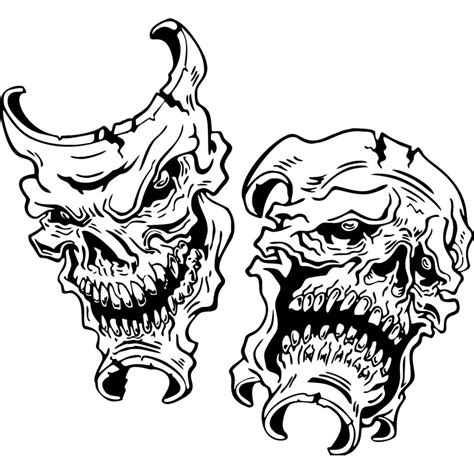 Evil Skull Art Clipart Best