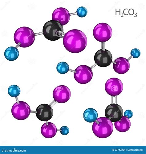 Sistema De La Molécula Del ácido Carbónico Stock De Ilustración
