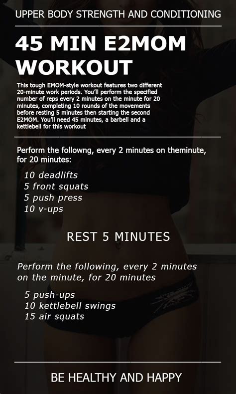 Try This Tough Emom Style Workout For A Minute Full Body Conditioning Challenge You Ll Need