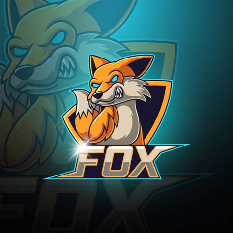 Fox Esport Mascote Logotipo Fox Logo Mascot Game Logo Design
