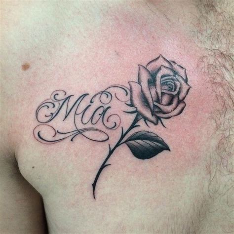 A person who wants to pay tribute to multiple loved ones may have a set of red roses, each representing an individual. 40 Memorable Name Tattoos | Name tattoos for girls, Rose ...