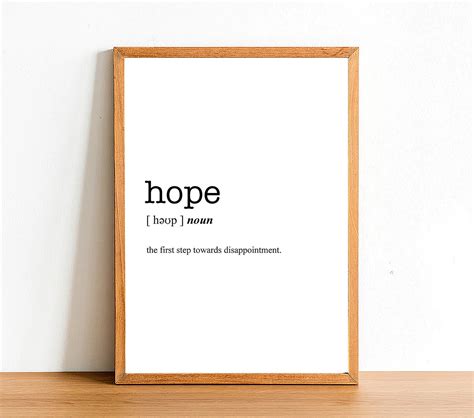 Hope Word Definition Poster Print Urban Dictionary Word Etsy