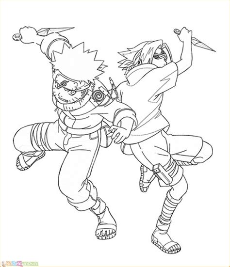 Kumpulan Mewarnai Gambar Sketsa Tokoh Kartun Naruto Desain Interior