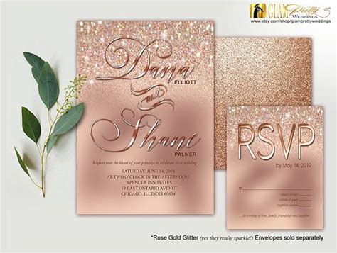 Rose Gold Elegant Wedding Invitations Wedding Invitations Designs