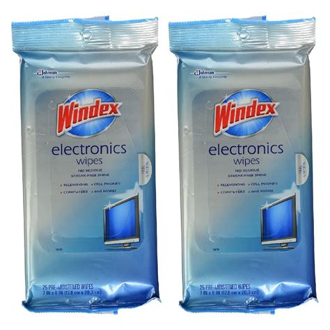 Windex Electronics Wipes Pre Moistened 25 Count 2 Pack