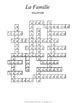 French Family Vocabulary Crossword: La Famille by Puzzles to Print