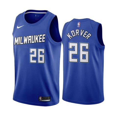Nba earned edition jerseys are back for the 2021 nba season. Men's Milwaukee Bucks #26 Kyle Korver 2021 City Edition Jersey blue