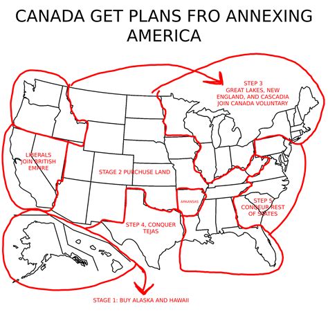 Canada Get Plans Fro Annexing America Rimaginarymapscj