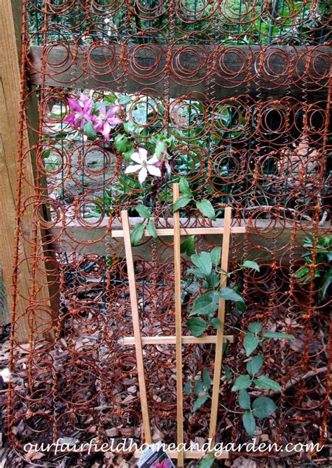 Bed Springs Trellis ~ Repurposed Trellis Is Perfect For A Climbing Vine