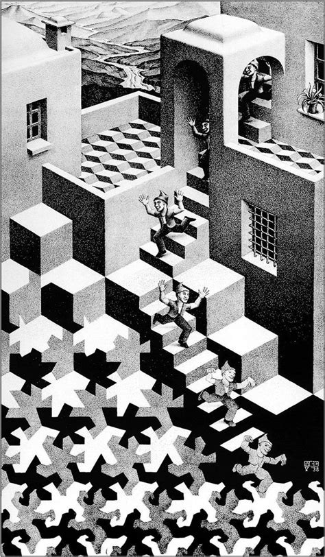 Op Art Escher Kunst Escher Museum Escher Prints Cycling Art Print