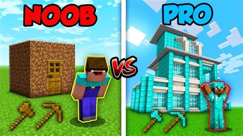 Pro Vs Noob Minecraft Dirt House Youtube