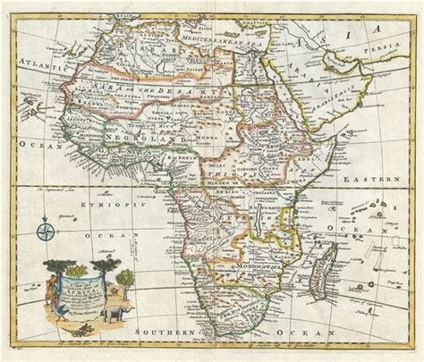 From 'a complete system of geography'. 30 1747 Map Of West African Kingdom Of Judah - Maps Database Source