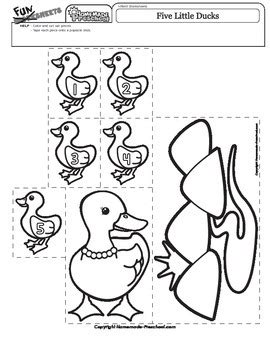 Zack and quack coloring pages to print the color panda. Five Little Ducks by Fantastic FUNsheets | Teachers Pay ...