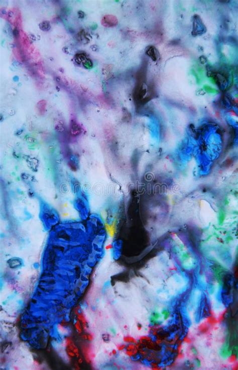 Painting Blue Violet Pink Abstract Wet Paint Background Painting Spots