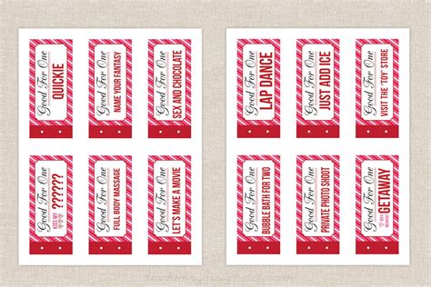 Naughty Coupon Book Printable Valentines Day By Dearhenrydesign