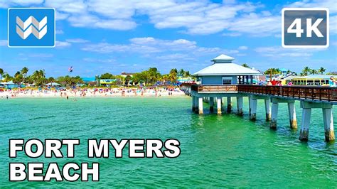 4k Fort Myers Beach Florida Usa Before Hurricane Ian Spring Break