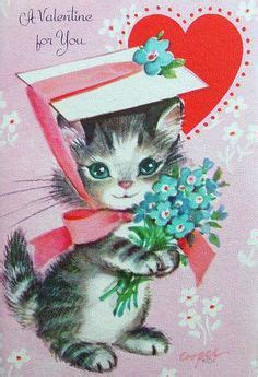 Get creative and inspire your friends & family with custom holiday cards. 25 Darling Vintage Valentine Kitty Cat Cards - Deba Do Tell