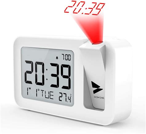 Digital clock with ceiling projection clock that shines on ceiling. Hosome Projection Alarm Clock, Digital Alarm Clock on ...