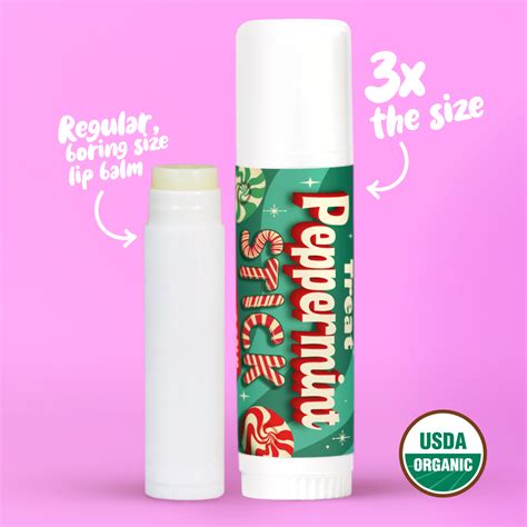 Peppermint Stick Jumbo Organic Lip Balm Treat Beauty