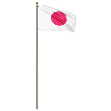 Japan Flag With Pole Japan Flag Waving Japan Flag Waving Transparent