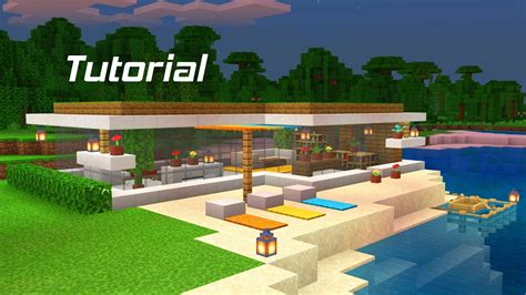 Minecraft How To Build A Modern Survival Beach House Cool And Easy