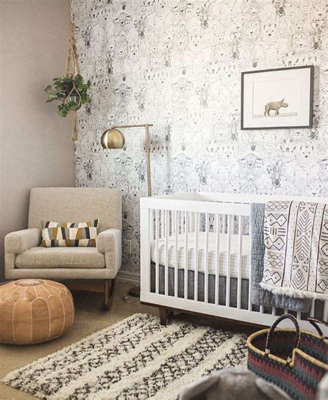 For a cheap nursery idea that looks expensive, try a statement wall. 21 Modern Nursery Ideas