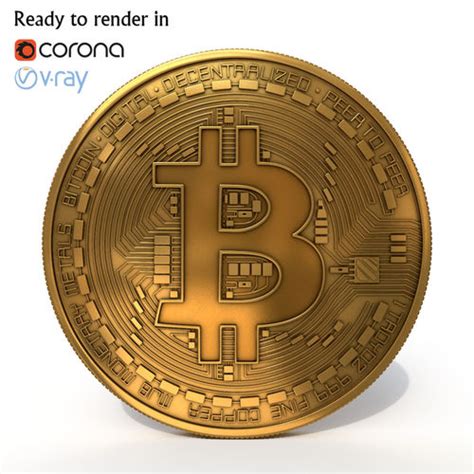 Both the btc symbol and the the sign itself is typically given in white on the orange background, while the wordmark is light grey. pay Bitcoin 3D model | CGTrader