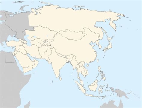 Geography Of Asia Wikipedia The Free Encyclopedia Asia Map