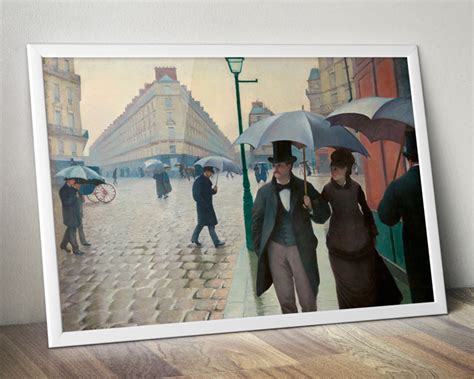 lámina calle de paris dia de lluvia 1877 de gustave caillebotte