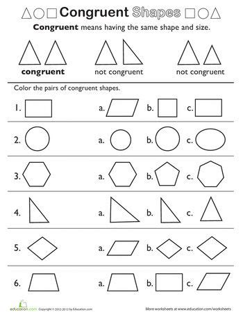 Shape basics: congruent shapes