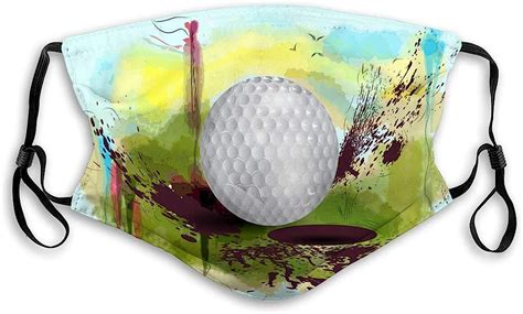 Amazon Com Unisex Masks Washable Reusable Mouth Mask Golf Course One Size Clothing