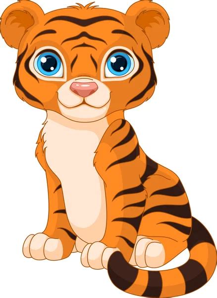 Cute Tiger Cub — Stock Vector © Malyaka 113518038